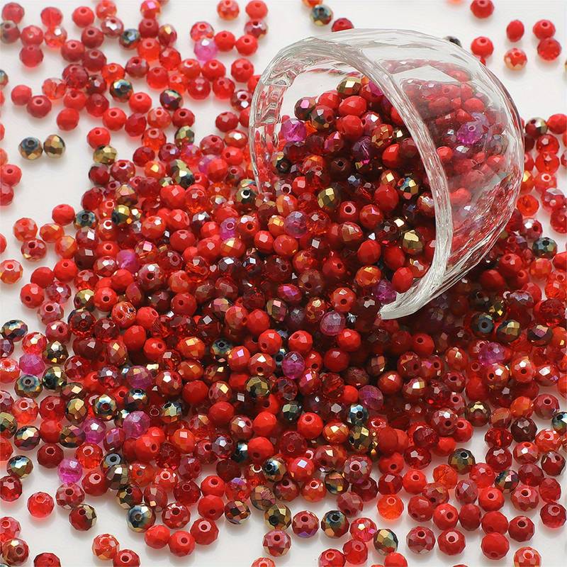 Flat Bead Colors Mixed Crystal Glass Beads Diy Jewelry - Temu